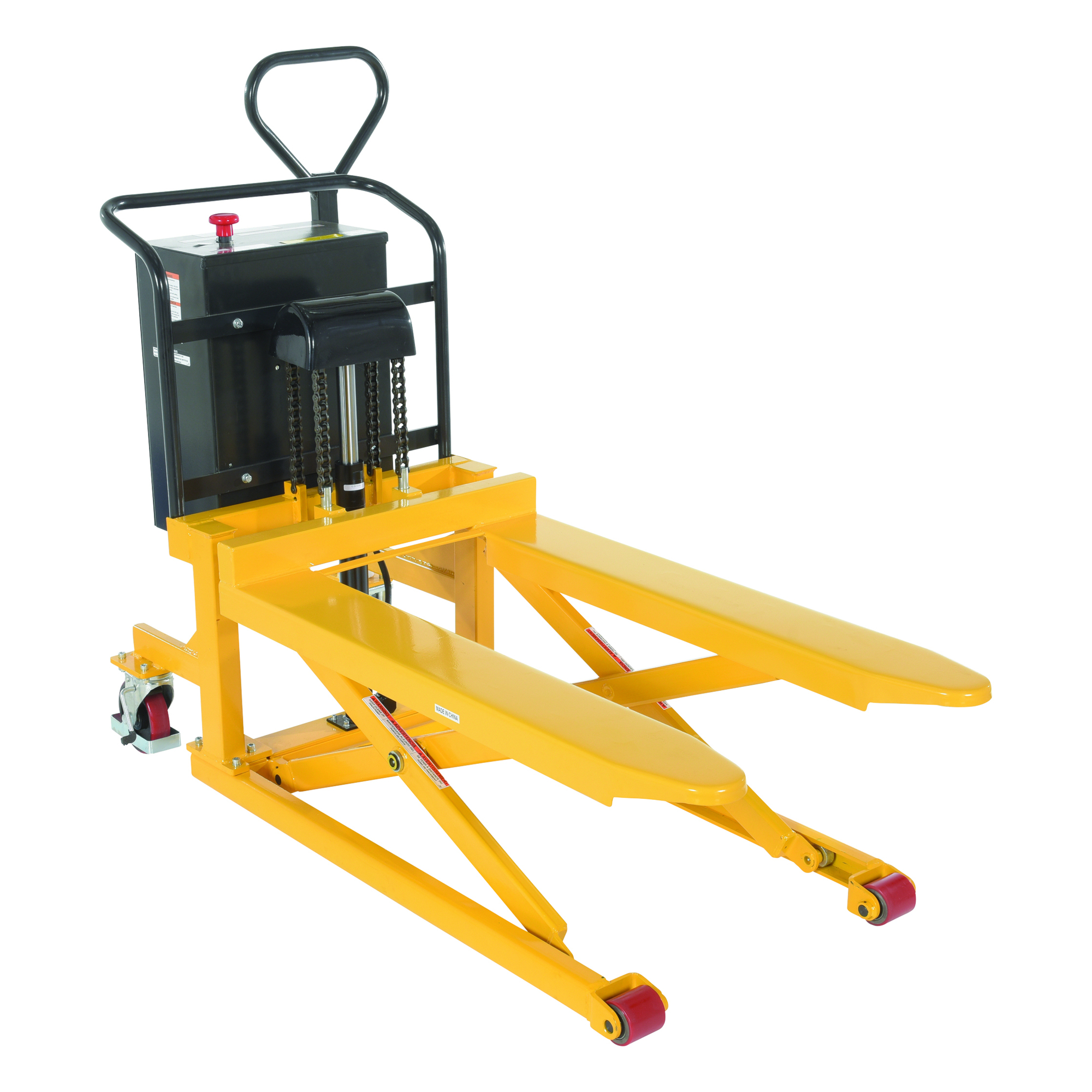 Vestil, Steel Tote-A-Load DC Powered Fork Size 27 In. x 43 In. 2,200 Lb. Capacity Yellow, Model# TAL-260-DC